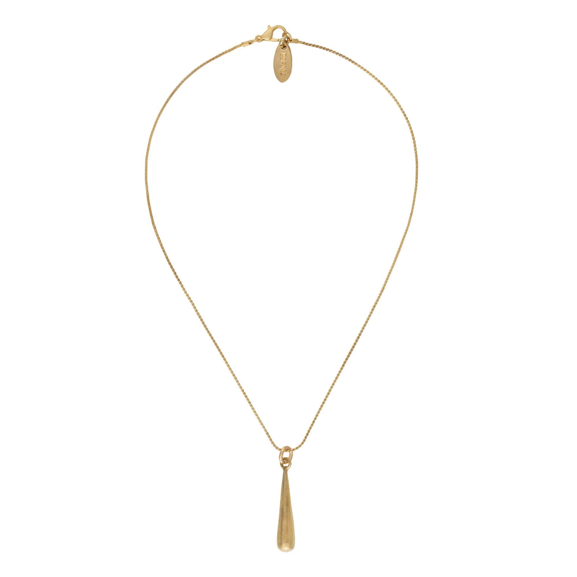 Vergoldeter „Feintropfen“-Halsband mit Anhänger