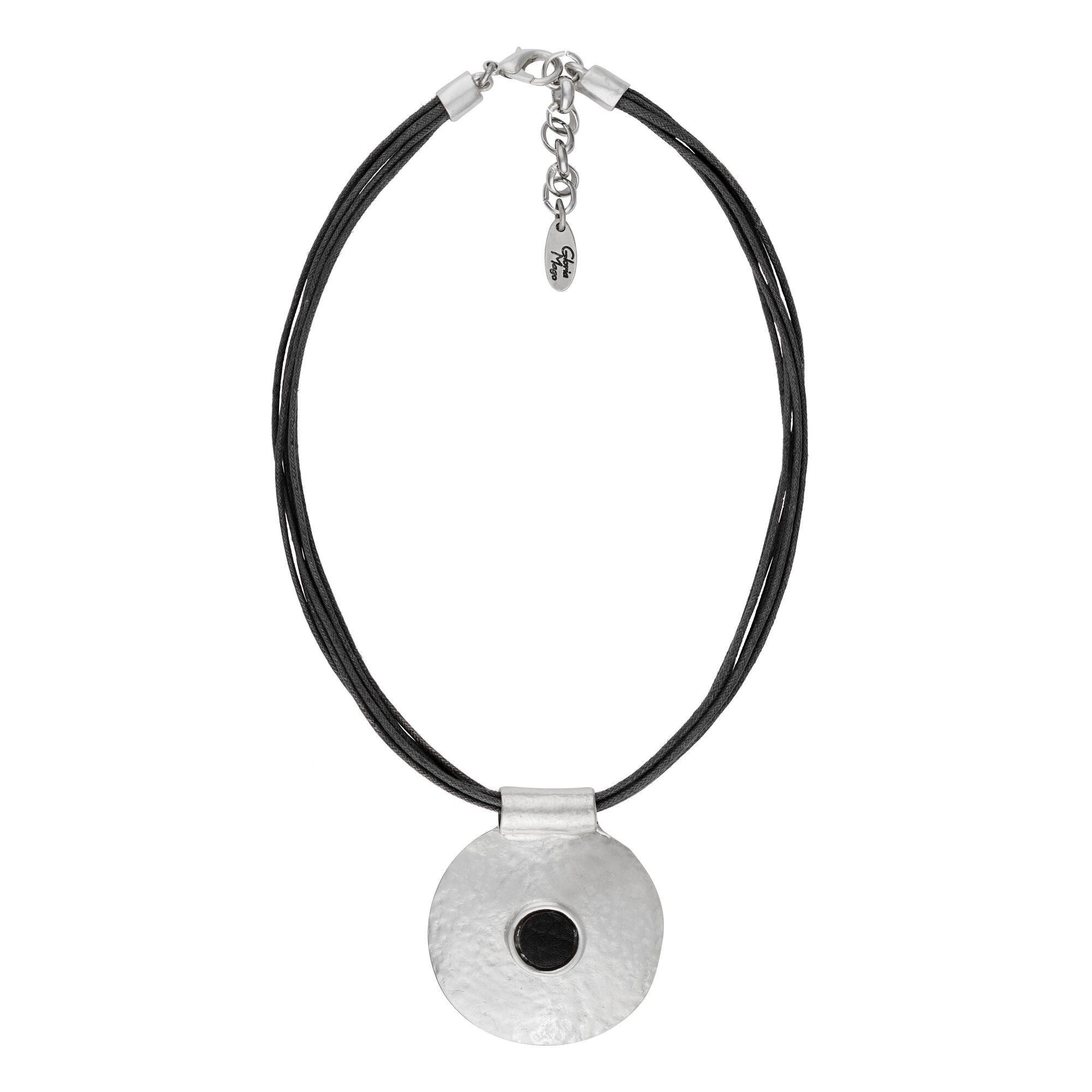 Collana girocollo in argento placcato nero "Miplata"