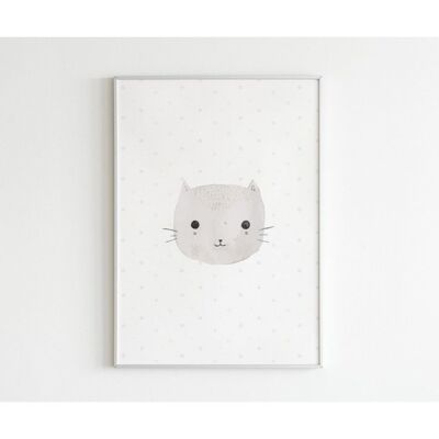 Poster - Acquerello gatto - A3 (29,7 x 42,0 cm)