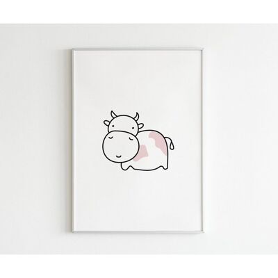Poster - Cow - A4 (29.7 x 21)