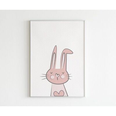 Poster Rabbit - A5 (21 x 14.8 cm)