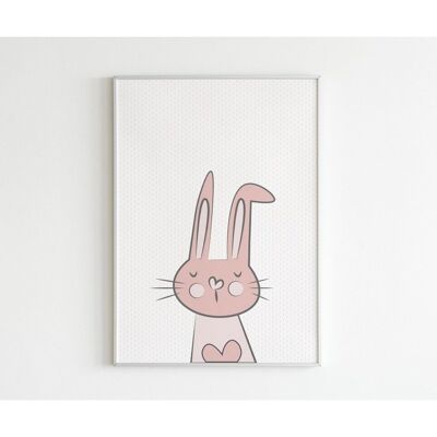 Poster Kaninchen - Quadrat (20 x 20 cm)