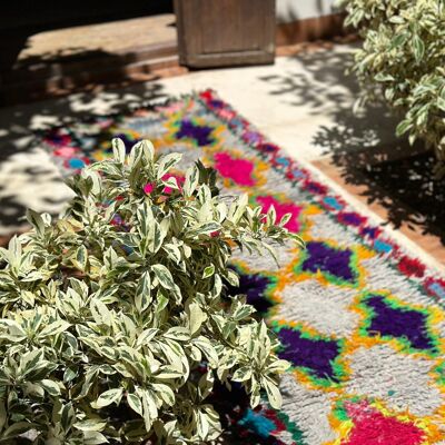 CANDY Boucherouite Runner Rug | 290 x 85 cm