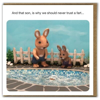 Funny Birthday Card - Never trust a fart by Forest_Fr1ends