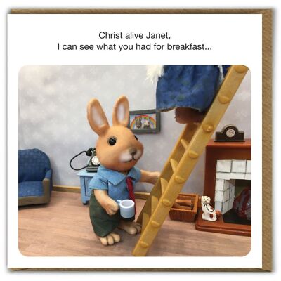 Funny Birthday Card - See Your Breakfast by Forest_Fr1ends