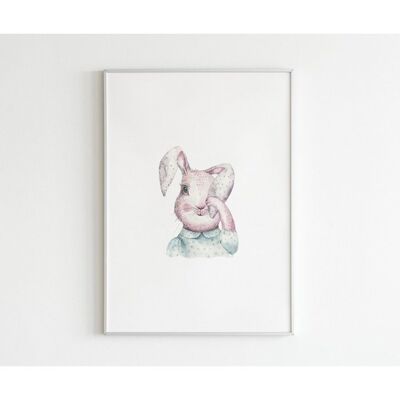 Affiche Vintage Lapin - A3 (29,7 x 42,0 cm)