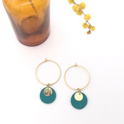 Lisa earrings - green leather