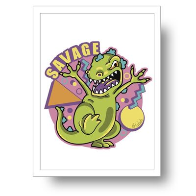 Reptar Savage Dinosaur Art Print