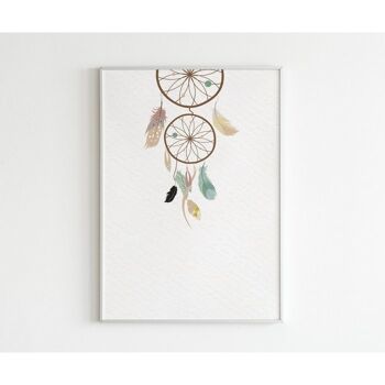 Affiche Aquarelle Lucky Catcher - A5 (21 x 14,8 cm) 1