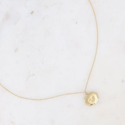 Collier - pendentif tête de chiot souriante