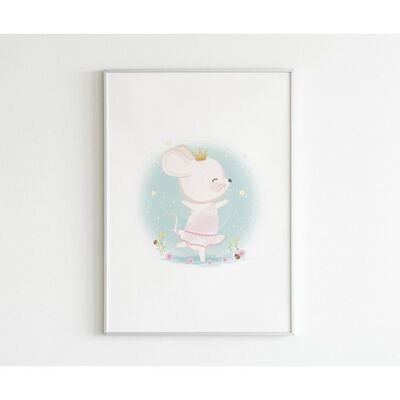 Poster Watercolor Mouse - A3 (29.7 x 42.0 cm)