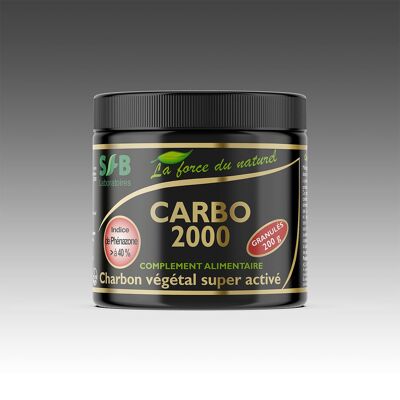 Carbo 2000 - Super activated vegetable charcoal in granules - 200 g