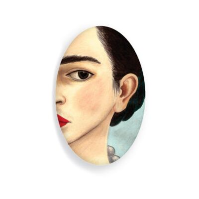 Broche culturelle Femmes - Frida Kahlo détail et son ebook culturel