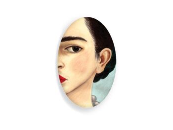 Broche culturelle Femmes - Frida Kahlo détail et son ebook culturel 1