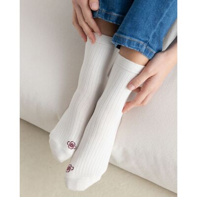 White Barefoot Sock