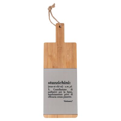 Tabla de cortar de madera de bambú y cerámica, con escritura, 15,3 x 42,5 cm, Victoria