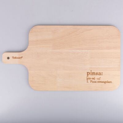 Pinsa cutting board in birch wood with handle, 45x25 cm, Victionary