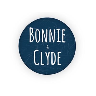 Kulturelle Brosche - Verrückt in der Liebe - Bonnie & Clyde