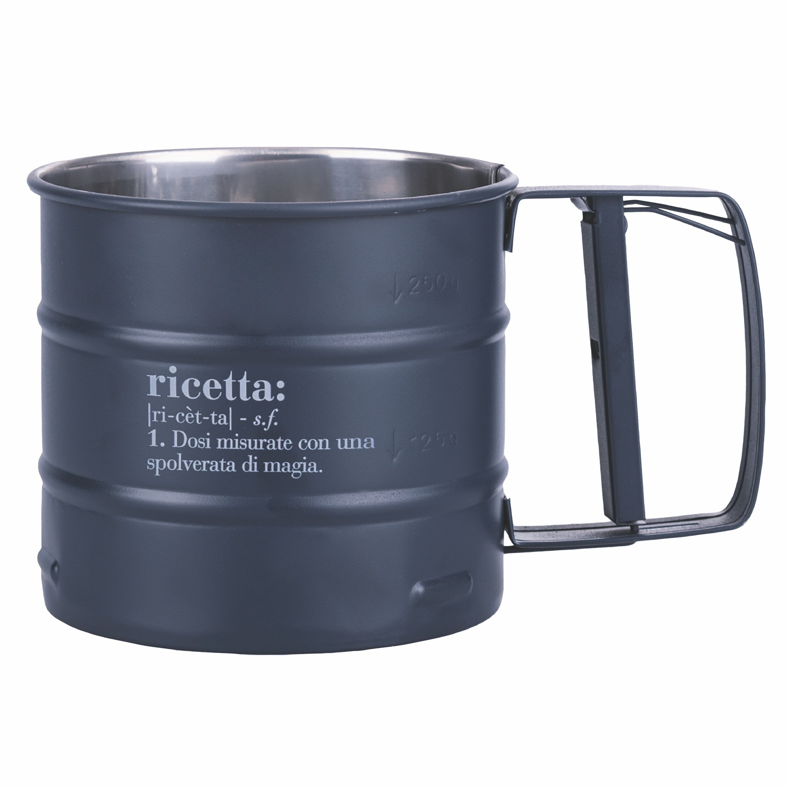 Mehl-, Kakao- und Zuckersieb aus Stahl, blau, Victionary