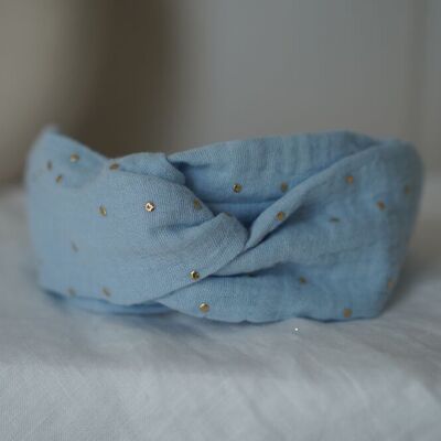 Mila Children's Headband Glacier Blue and Gold