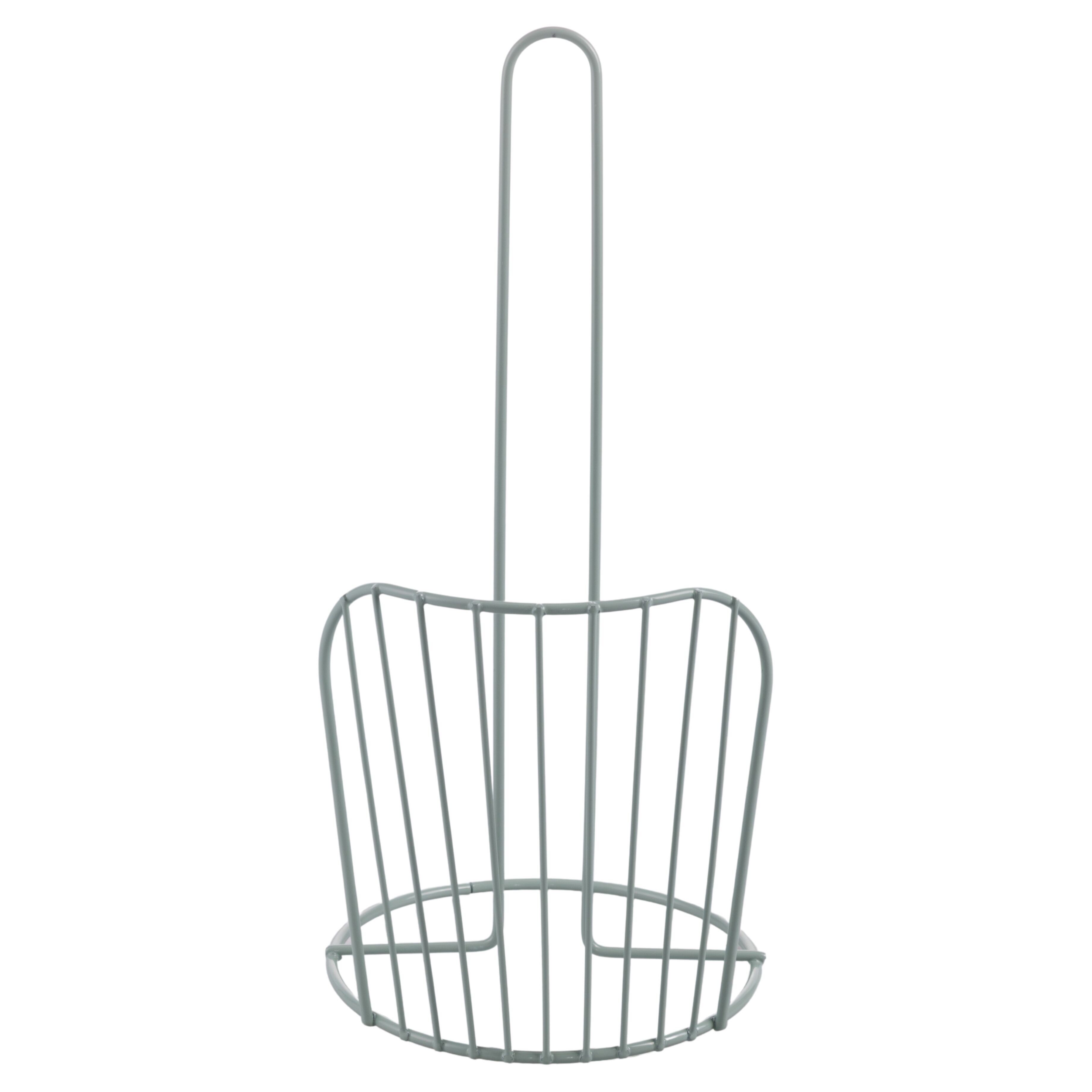 Küchenrollenhalter aus Eisen, Farbe Salbeigrün, 4 Töne