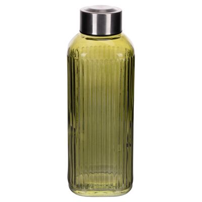 Bottiglia acqua 750 ml in vetro, tappo in plastica PP e acciaio inox, Cedro Pedro H.21,5CM