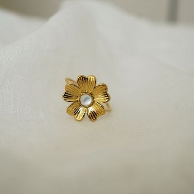 Anello regolabile Iséa Golden Flower