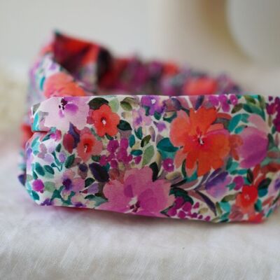 Bandeau Capucine Rose Orangé et Violet