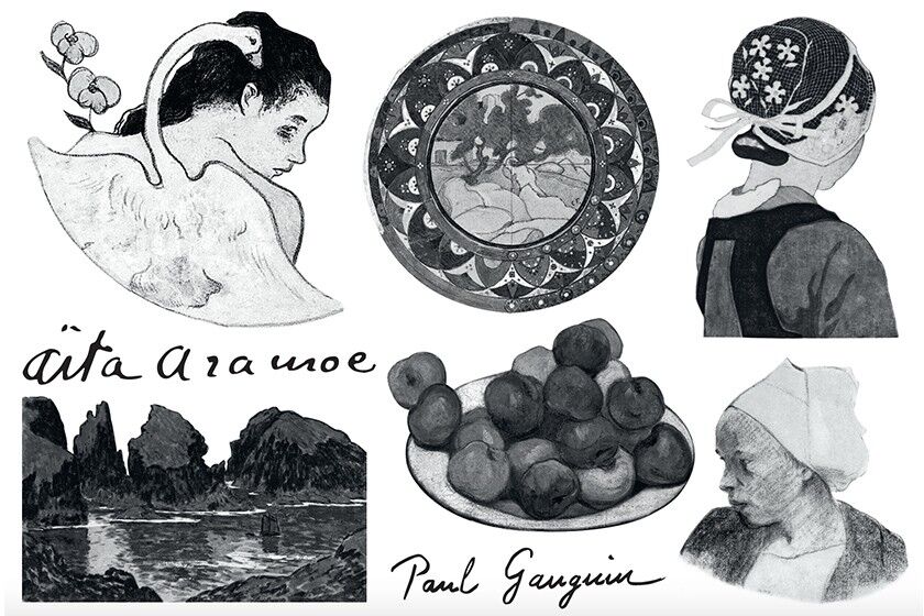 2 hojas de tatuajes efímeros - Colaboración Musée de Pont-Aven