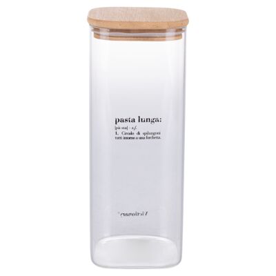 Barattolo pasta lunga 1,92 L in vetro, coperchio in bambù, Victionary