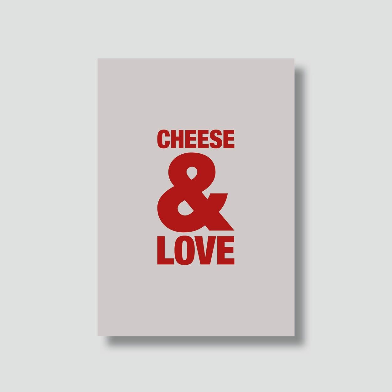 Biglietto "Cheese & Love": Pace, formaggio e amore (con busta)