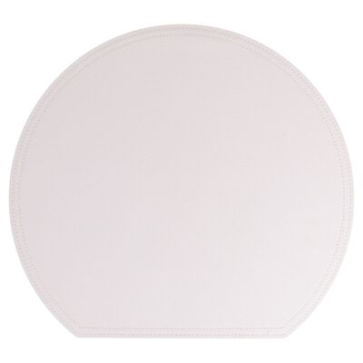 Half-moon placemat 36.5x33 cm double-sided in PVC, Horeca White