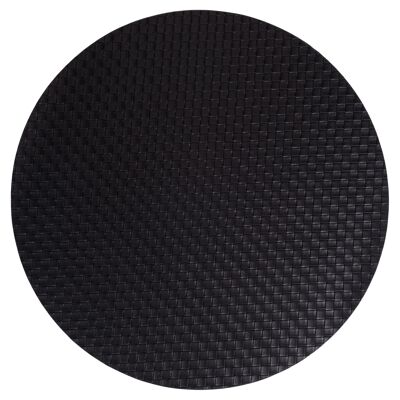 Round double-sided woven PVC placemat Ø 39 cm, Horeca Black