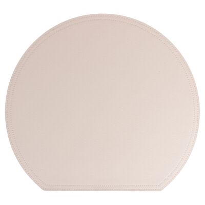 Crescent placemat 36.5x33 cm double-sided in cream-colored PVC, Horeca Ivory