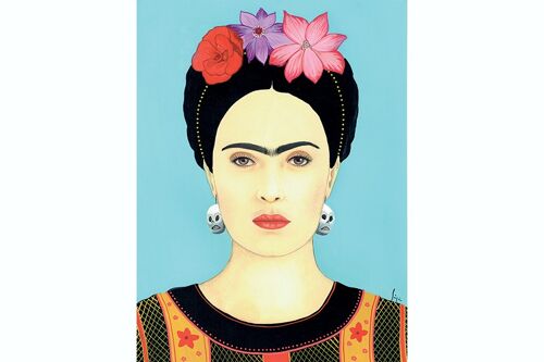 Carte postale - Frida Kahlo Face
