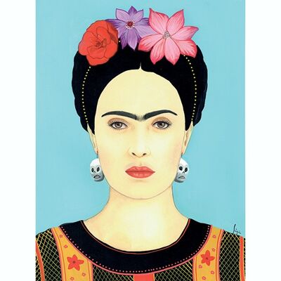 Cartolina - Volto di Frida Kahlo