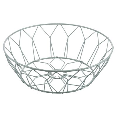 Iron basket, sage green color, 4 Tones