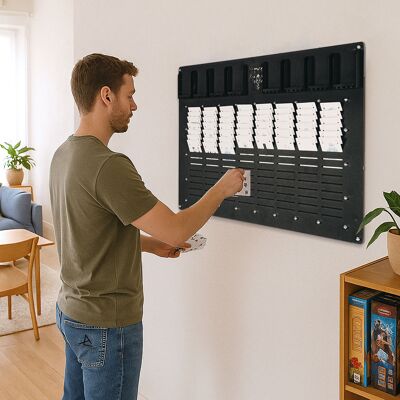 Juego de Carta Blanca para colgar en la pared: arte mural elegante y funcional (74 x 48 cm)