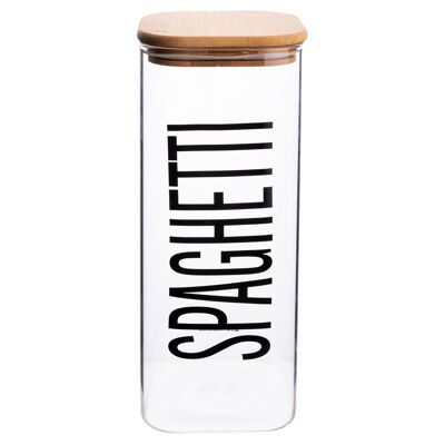 Spaghetti jar 1.92 L glass, bamboo lid, Bigismore