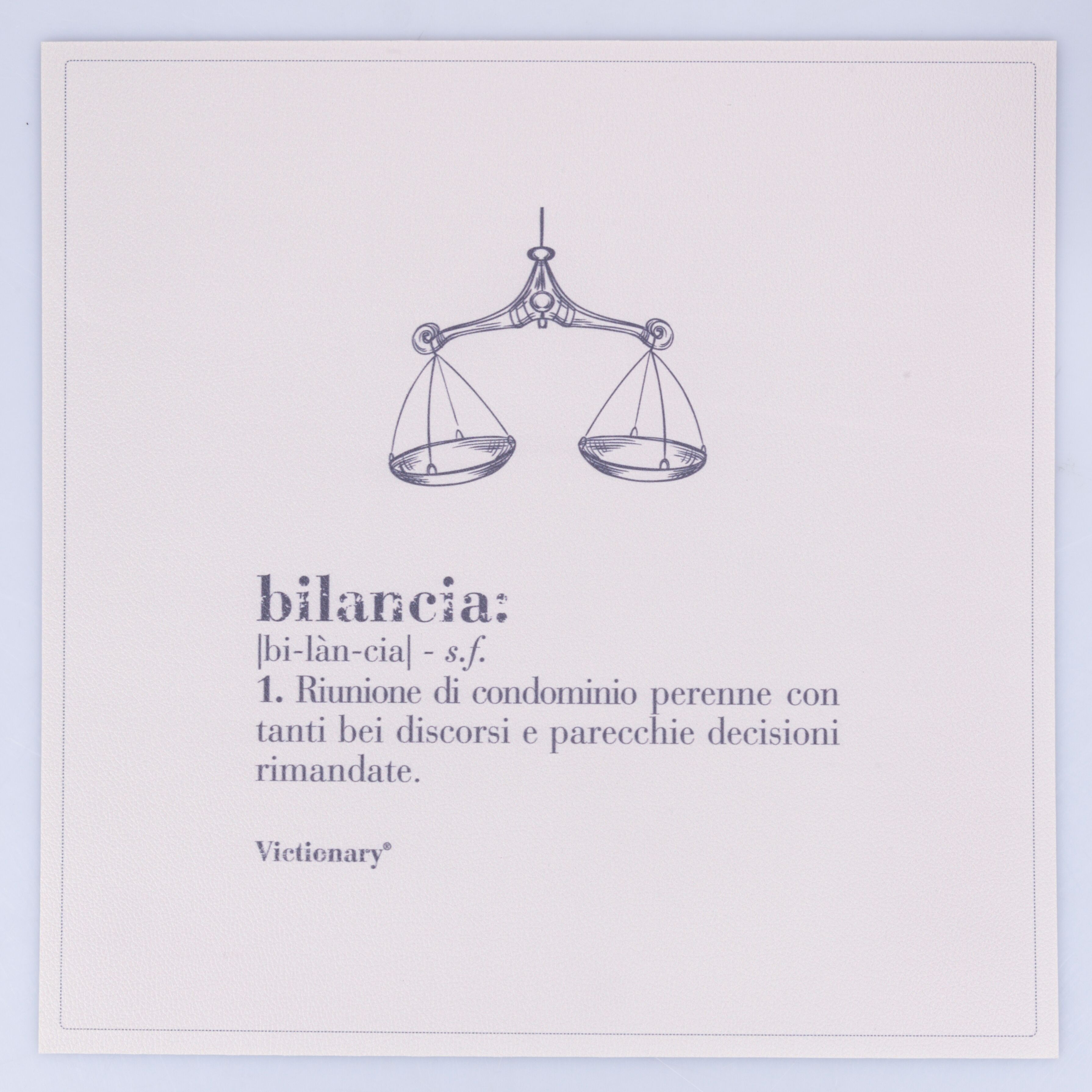 Tovaglietta quadrata in pvc, 37x37 cm, Victionary Bilancia