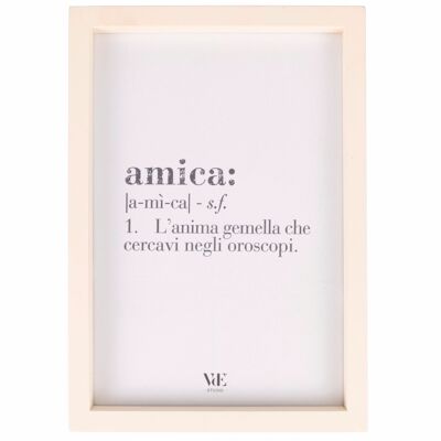 Decorative painting with frame 21x33 cm, Victionary Amica