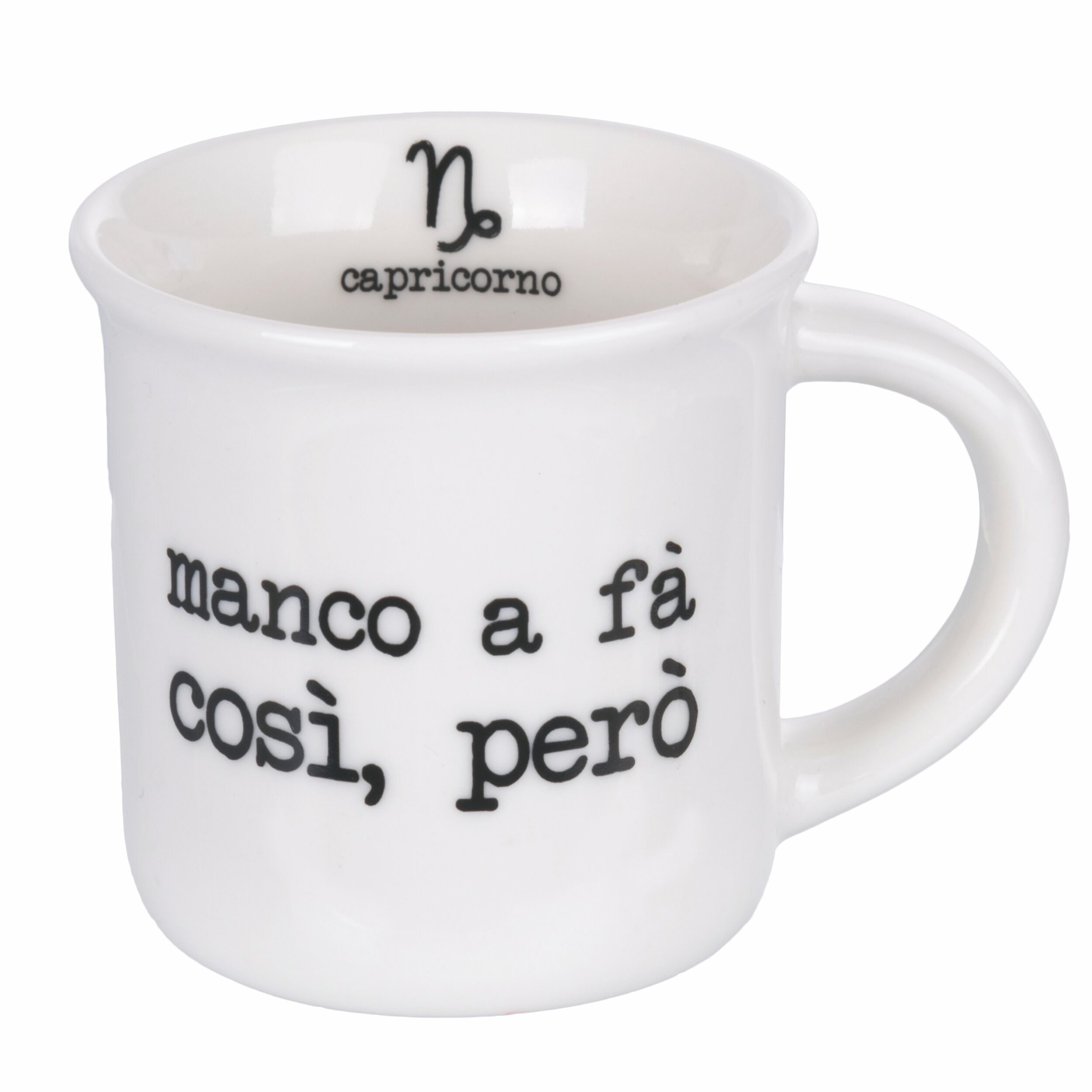 Tazzina caffè 90 ml in porcellana, capricorno, S.P.Q.eRe Zodiaco