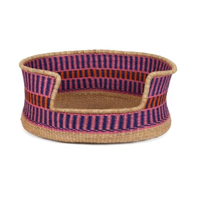 PONKO: Pink, Blue and Orange Dog Basket - Large