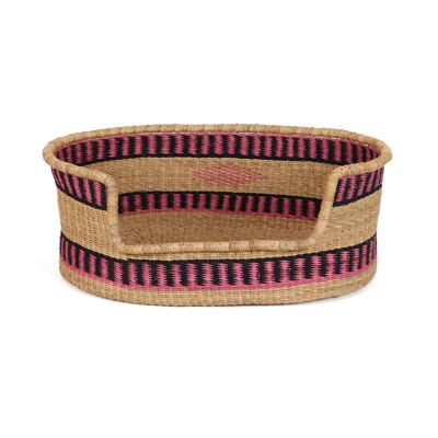 NANTIWE: Cesta para perro rosa, negra y natural - Mediana