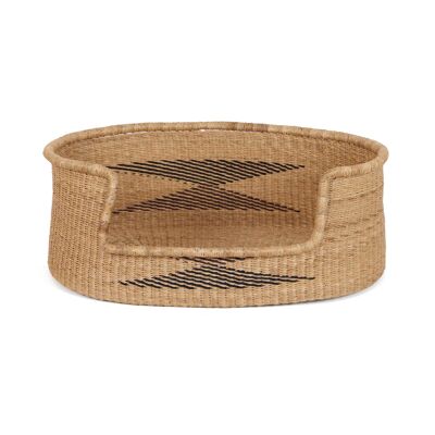 PRAKO: Cesta para perros en color natural, marrón y negro - Mediana