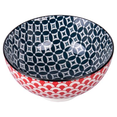 Stoneware bowl 650 ml, double decoration, Confusion
