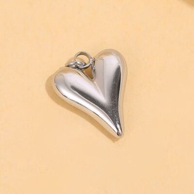 Set di 3 lunghi pendenti a forma di cuore in argento
