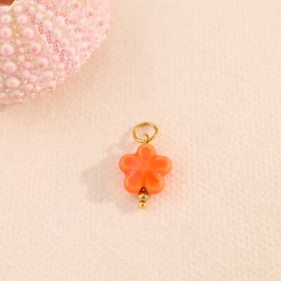 Set di 3 ciondoli a forma di fiore arancione