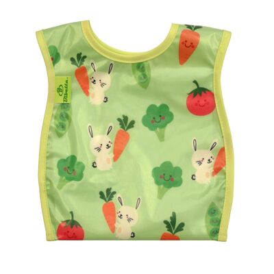 Babero de destete Wipeezee - Conejito verde y verduras