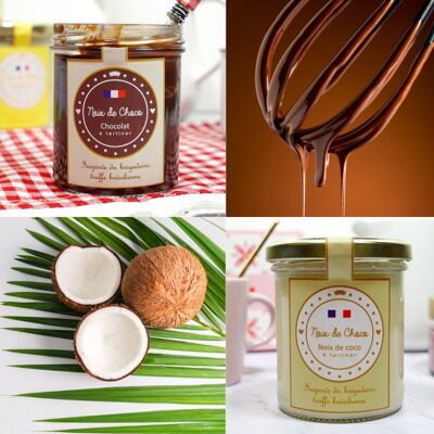 Selection Pack - 12 jars of chocolate 220g + 12 jars of coconut 220g
